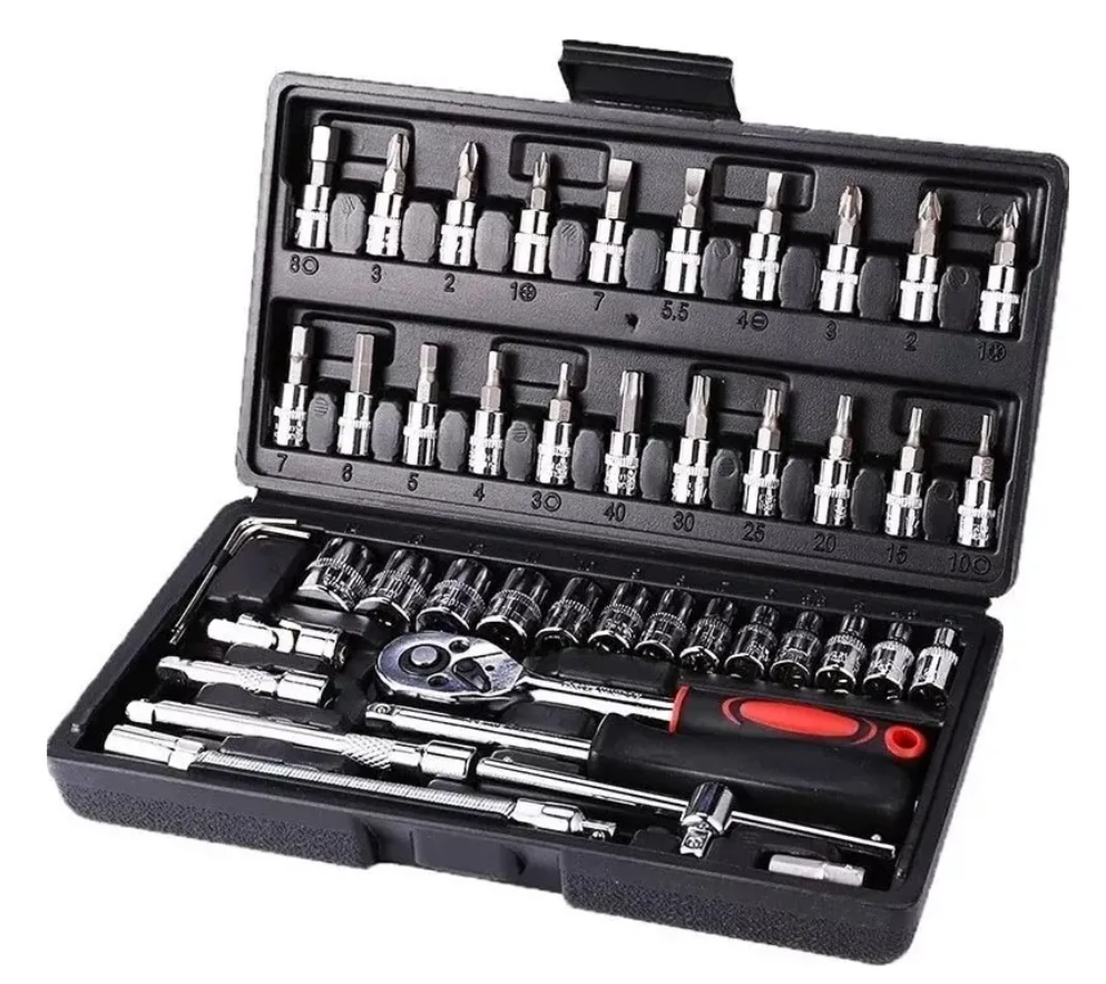 Juego Racher De Puntas Y Copas 46 Pcs